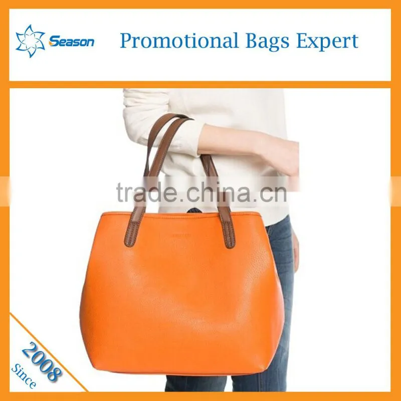 Simple women Pu tote bag for shopping wholesale handbag china