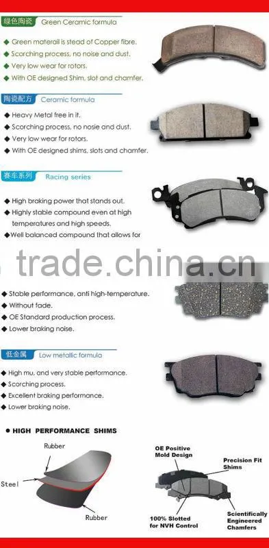 wholesale Front Axle brake pad for MAZDA brake pad