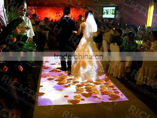 wedding/disco dance lighting interactive floor LED for advertisement product /wedding accessory.
