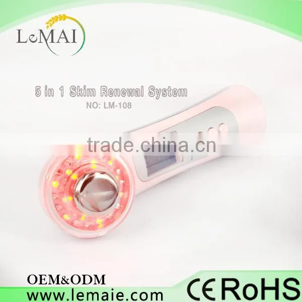 5 in 1 ultrasonic facial massager ionic facial massager as seen on tv