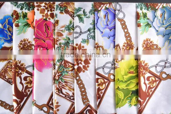 Mulinsen Textile Woven Colorful Flower Stretch For Wholesale Polyester Printed Satin Fabric