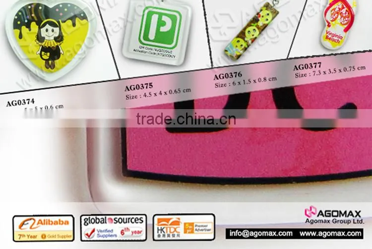 High quality multi-purpose clear plastic acrylic keychains
