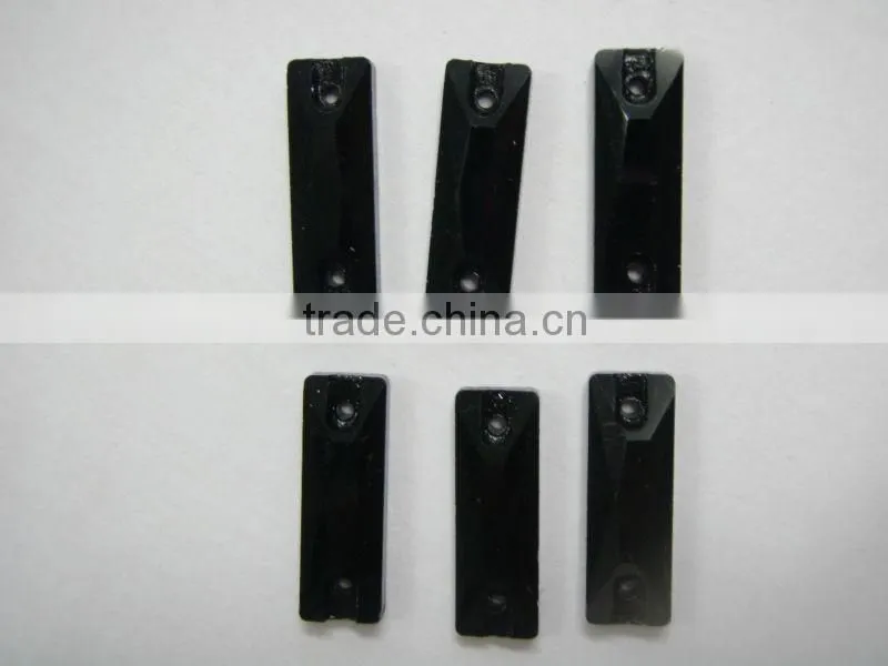 highest quality sew-on crystal beads number 3072# Rectangle shape Jet color for garment
