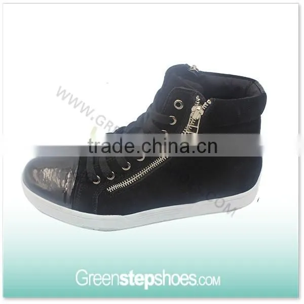 High ankle women casual leather flat ankle boots