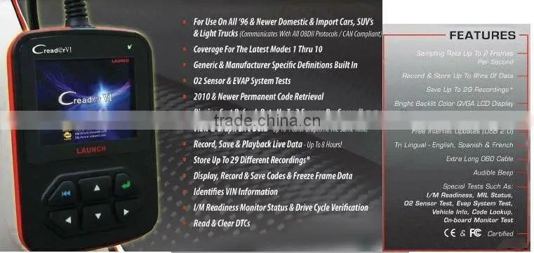 Launch Creader VI Code reader
