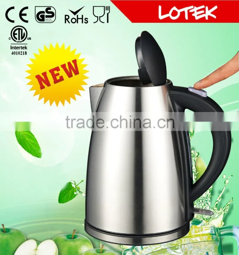 striking blue LED 304 shining stainless steel body kettle