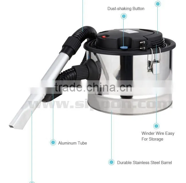 Dust Shaking Function Ash Vacuum Cleaner for Fireplace and BBQ