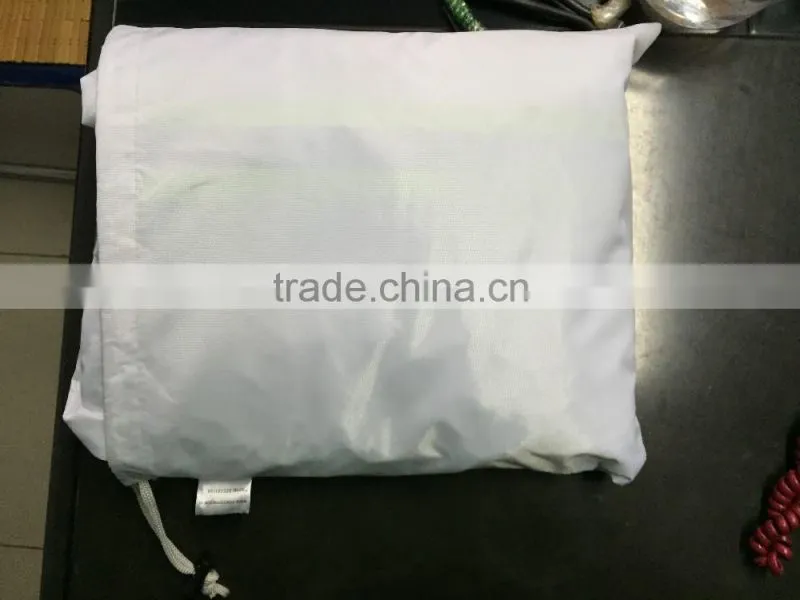 White coverall with reflective tapes 200D oxford/PVC coating