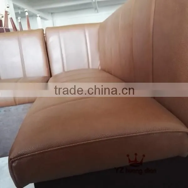 Customed u shape leather booth with lowback booth YK205
