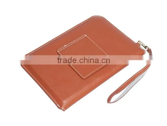 PU Leather Envelope Pouch for Tablet with Stand and Strap Universal Design