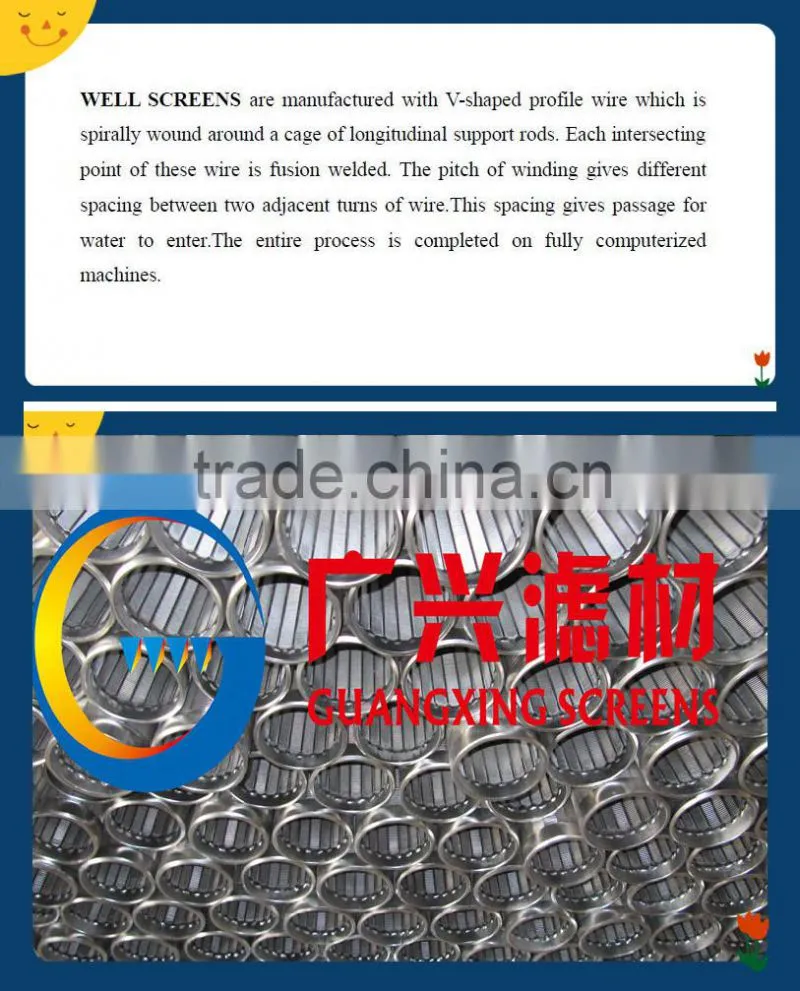 johnson type continuous slot Well screen stainless steel strainer