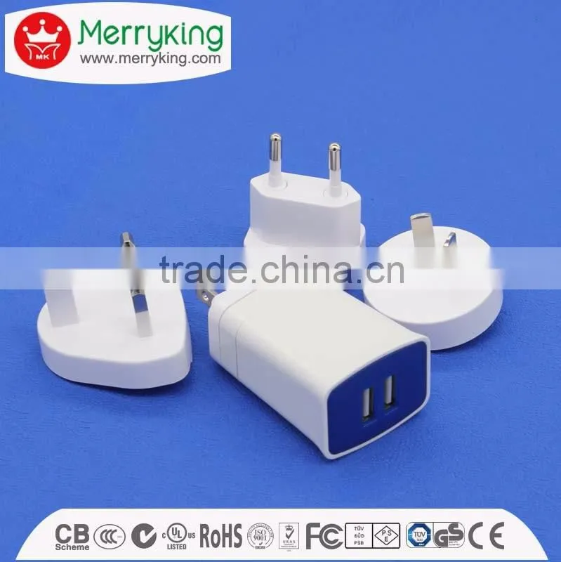 PE bag or White paper box dc 5v usb charger 1.2a 1a 1.5a 2a with pse ul ce