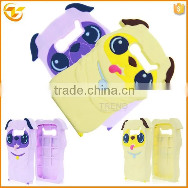 Pug silicone case for Alcatel One Touch Pop C5