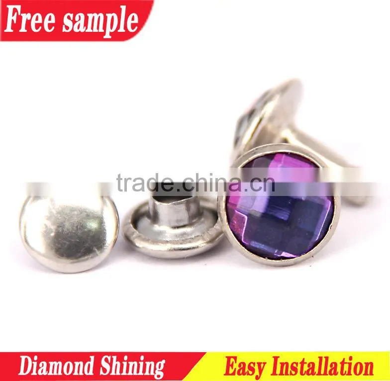 Fashionable ladies shoe decoration button with diamond