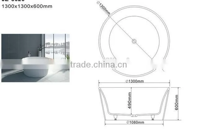 New product hotel bathroom project artificial stone bathtubs, freestanding bathtub,acrylic solid surface bathtub