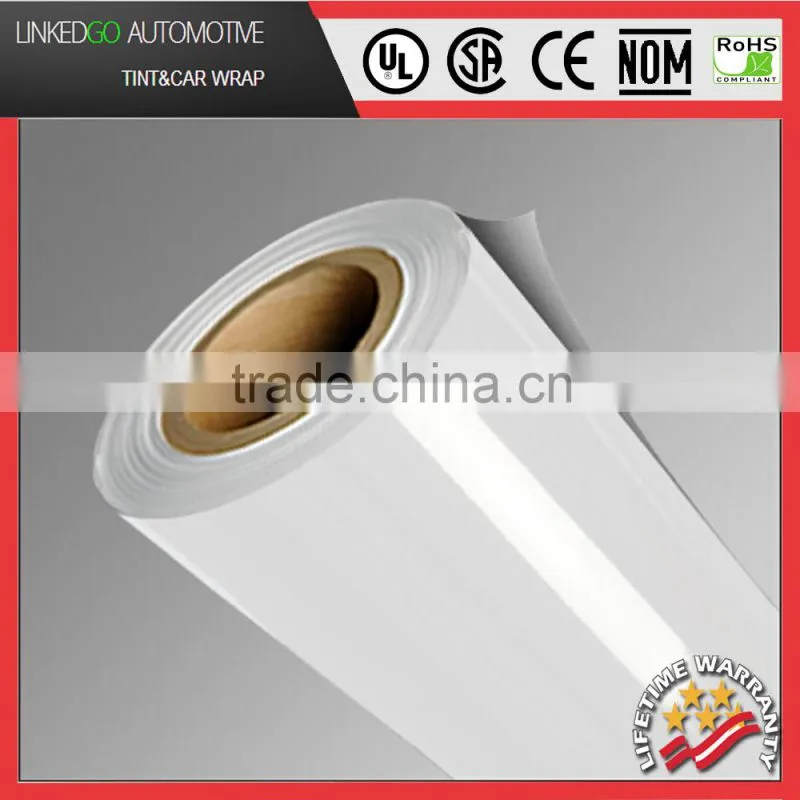 BEST Selling White Glossy vinyl sticker with 1.52*30m size car vinyl and air channel sticker from LinkedGo Manufacturer