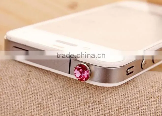 Fashion flash diamond colorful diamond cell phone headset dust plug dust plug 3.5mm universal