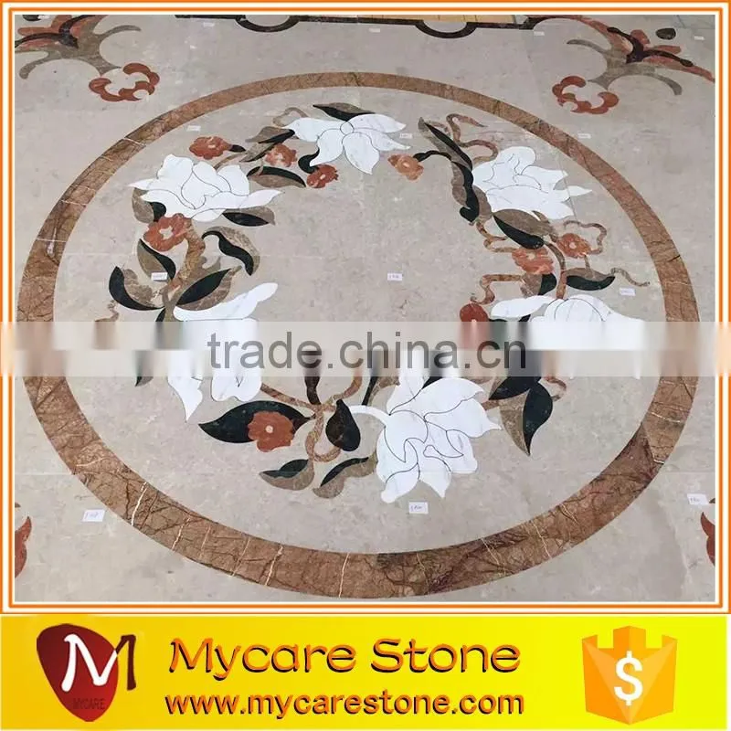 Popular design marble pattern water jet marble design