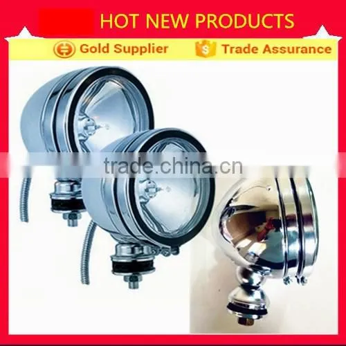 6 INCH UNIVERAL ROUND YELLOW BLUE CHROME OFF ROAD FOG LIGHT