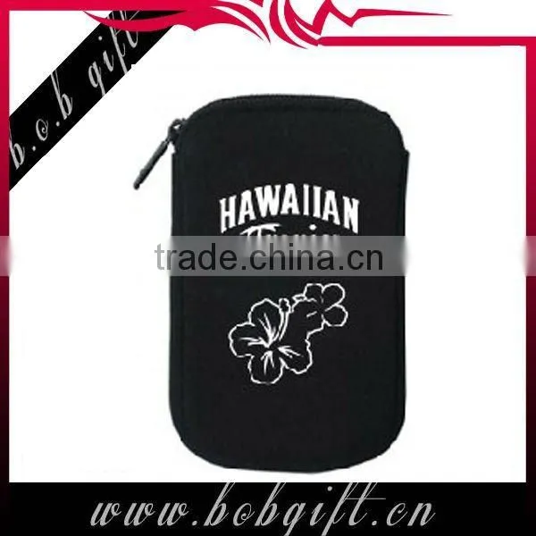 Funny neoprene cell mobile phone case with zip