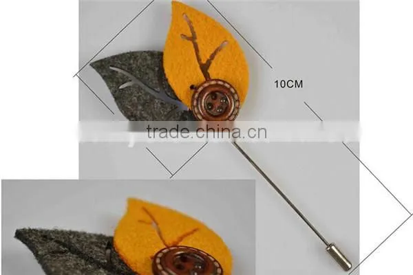 goupille bouquet de revers de fleur de tissu de mens de broche LAP026