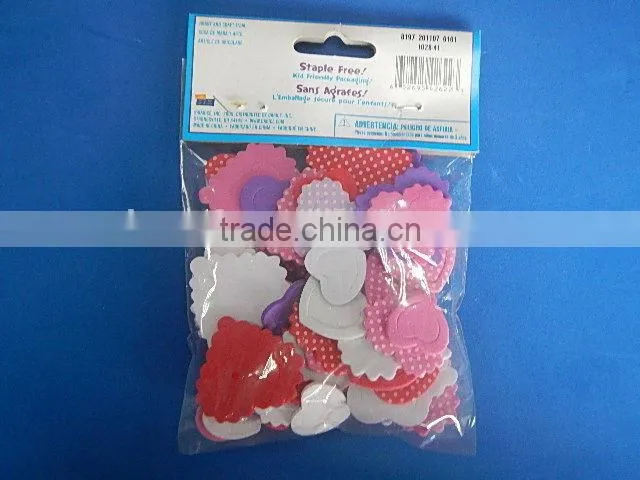 Adhesive stickers with heart shape