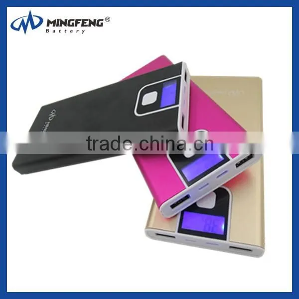 Thin power bank with LCD