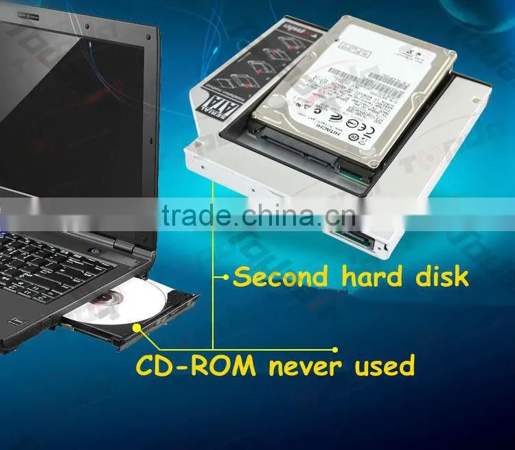 2nd SSD HDD Hard Drive Caddy with lock lack for DELL E6320 E6420 E6520 E6330 E6430 E6430s Hard Drive Caddy
