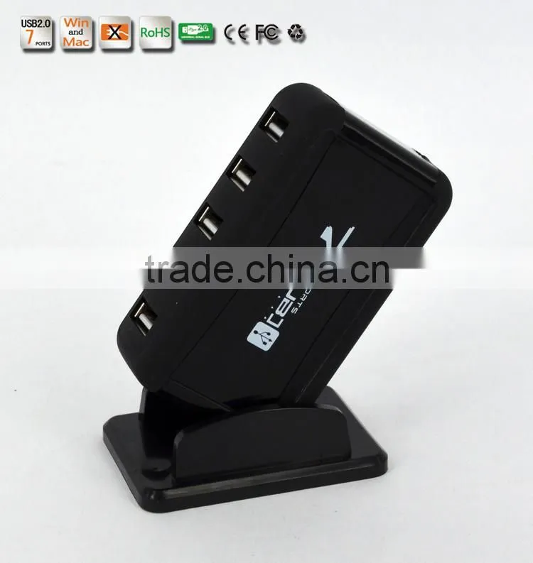 Portable usb2.0 7 por hub, 480MBPS 7 port usb 2.0 hub from usb por hub suppliers, good for gifts