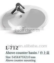 712 Modern design cheap wash basin ceramic material