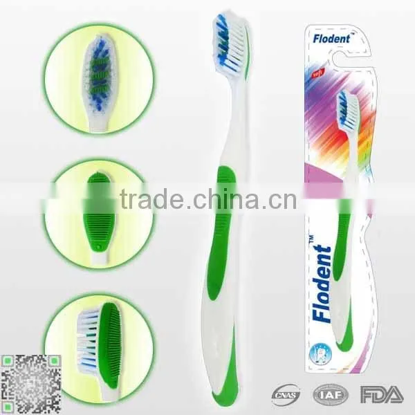 Good designed high quality toothbrush for adult, gum massage adult toothbrush,