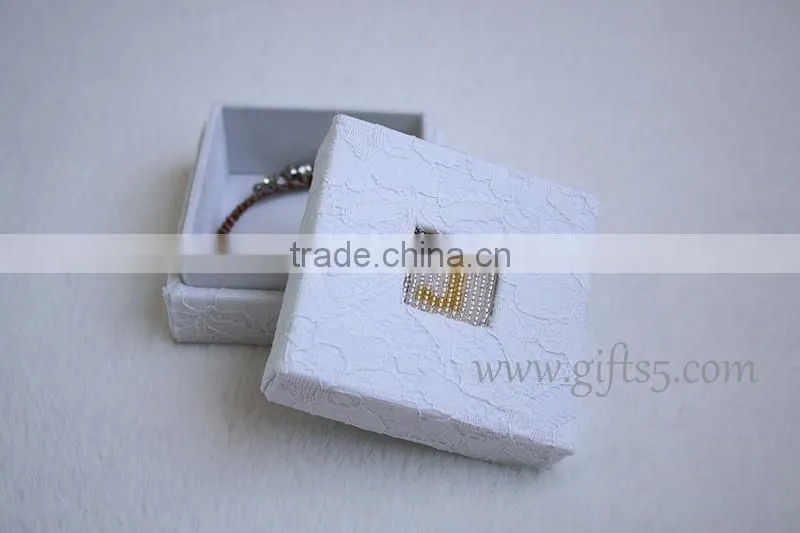 Personalized Jewelry Box bracelet box with beaded name plate of J