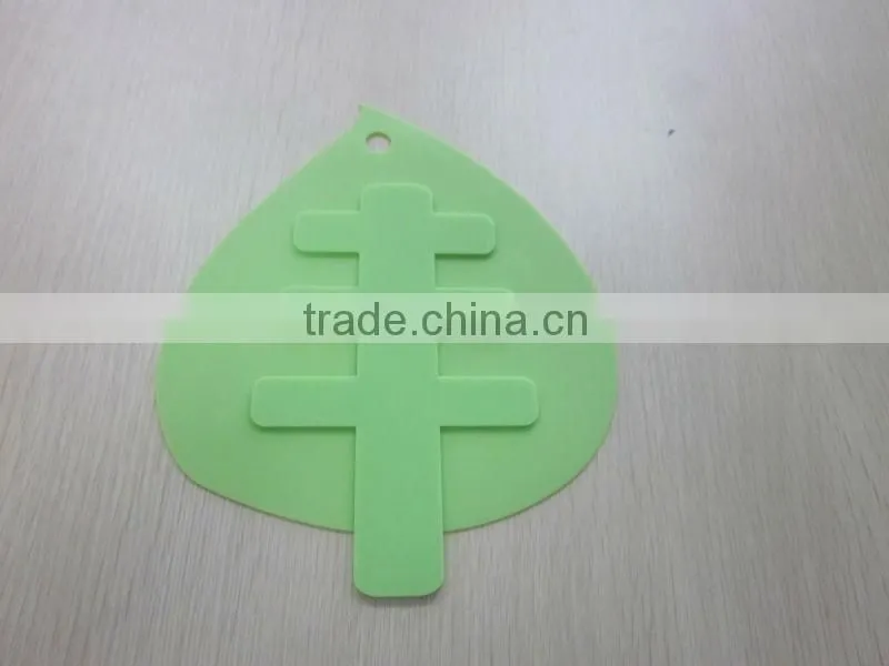 2015 new design lfgb and fda Eco friendly food grade big leaf shaped baking silicone trivet,silicone placemat
