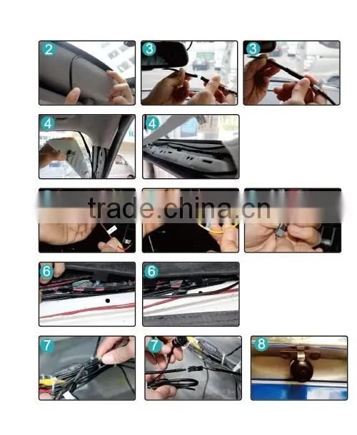 4.3" 1080P Car DVR Rearview Mirror with WIFI, 2-channel Recording, GPS tracker and Auto Dimming