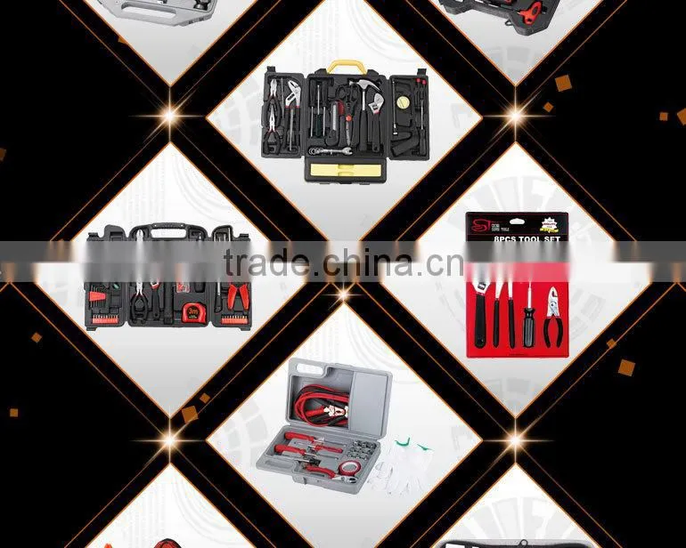 8pcs China Portable Plastic Box Household Hand Type Tool Sets Kit