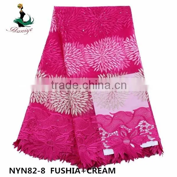 2016 Haniye wholesale Bridal tulle Lace Fabric nigeria french net lace fot party /NYN82