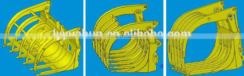 SDLG Wheel Loader Grasp Fork/ Grass Grapple, LG918/LG933/LG936L/LG938L/LG953/LG956L/LG958L/LG968 Grass Grapple for sale