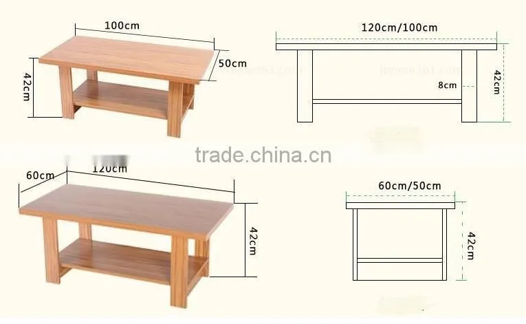 veneer particle board modern coffee table
