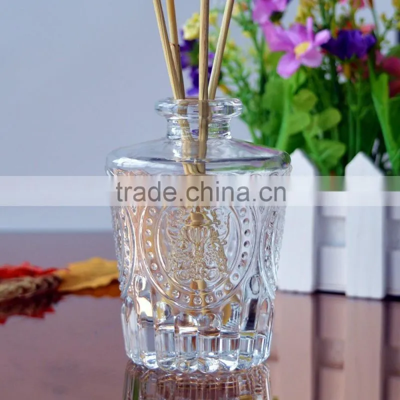 Customed Patterned Empty reed diffuser bottle for home fragrance