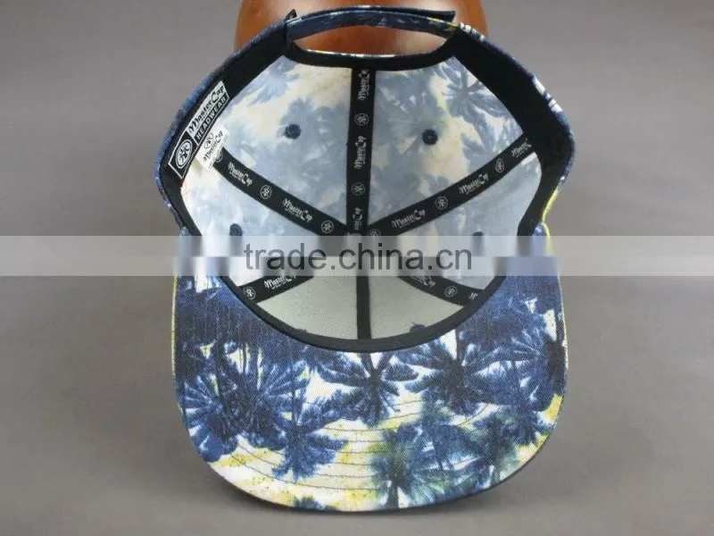 3D embroidery colorful 5-panel snapback