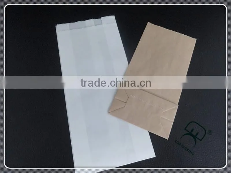 Food grade greaseproof paper bread bag,paper bag for fast food