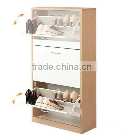 cheap price melamine MDF shoe cabinet/shoe rack