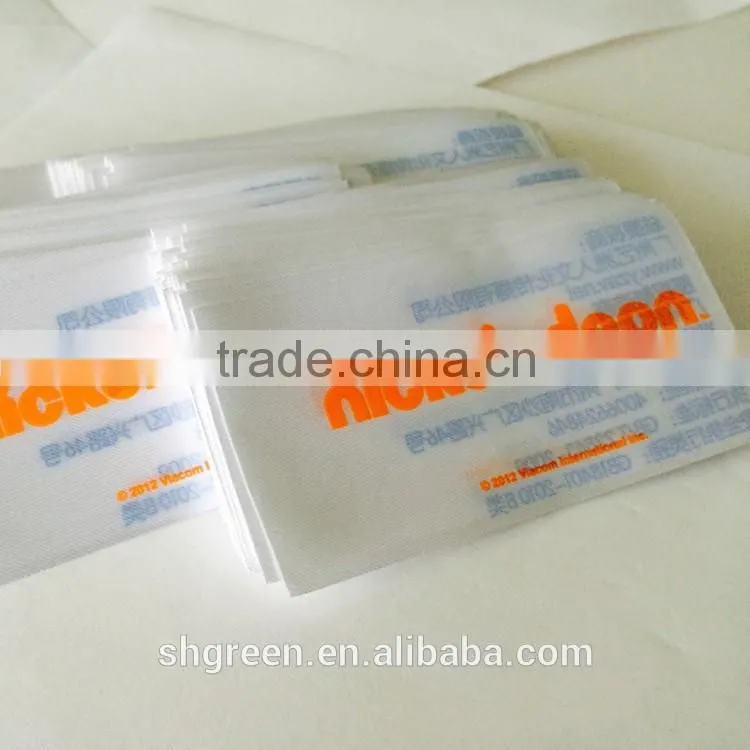 Dull surface polyester satin care printing label
