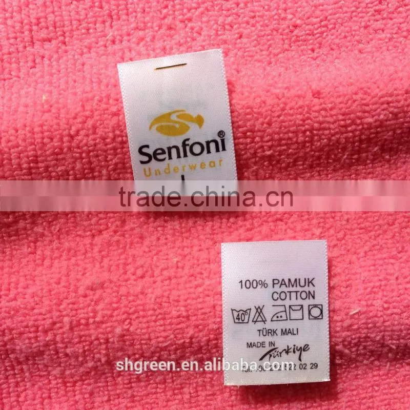 Custom soft center fold satin printing label