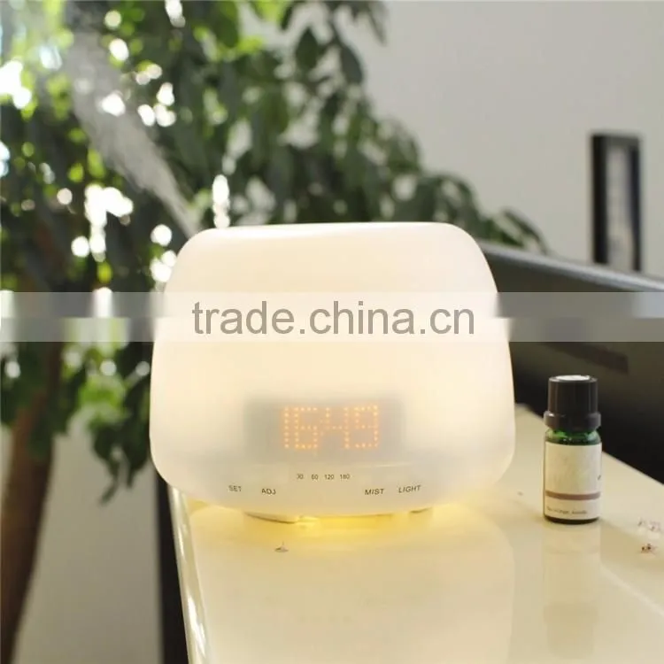 300ml aroma essential oil diffuser/ultrasonic mist maker/ultrasonic humidifier with digital clock
