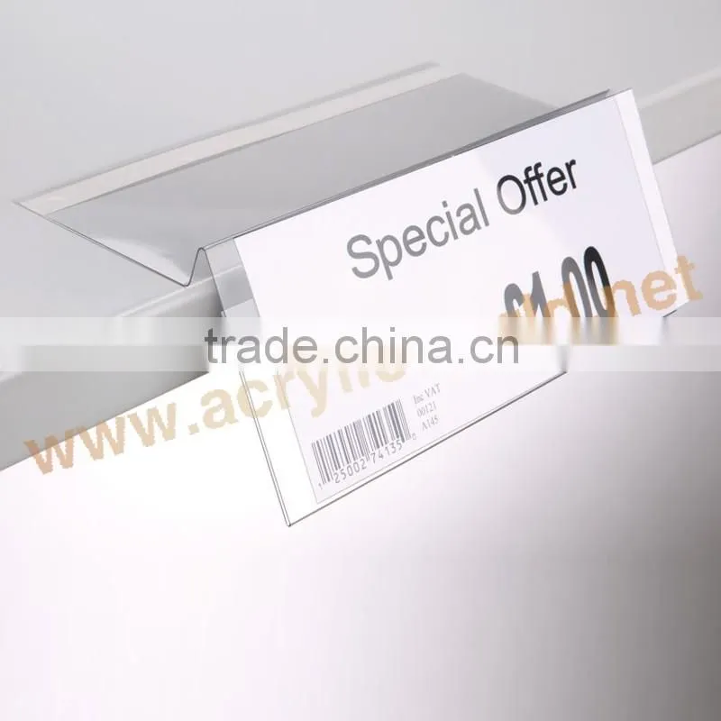 acrylic shelf talker price tag holder price label holder