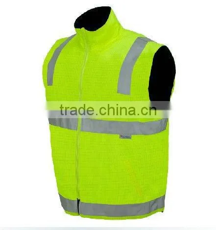 hi-vis waterproof workwear reflective safety Jacket with pockets and zip