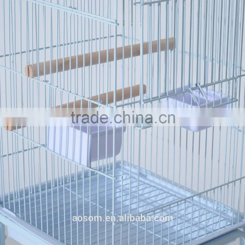 Pawhut 51" White Garden Metal Feeding Bird Cage