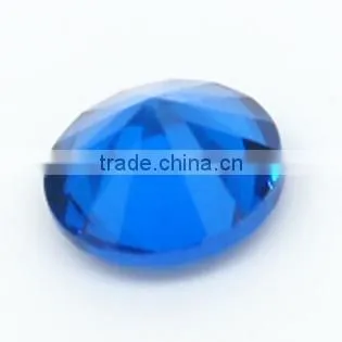Round brilliant shape lab created blue sapphire #113 spinel gemstones