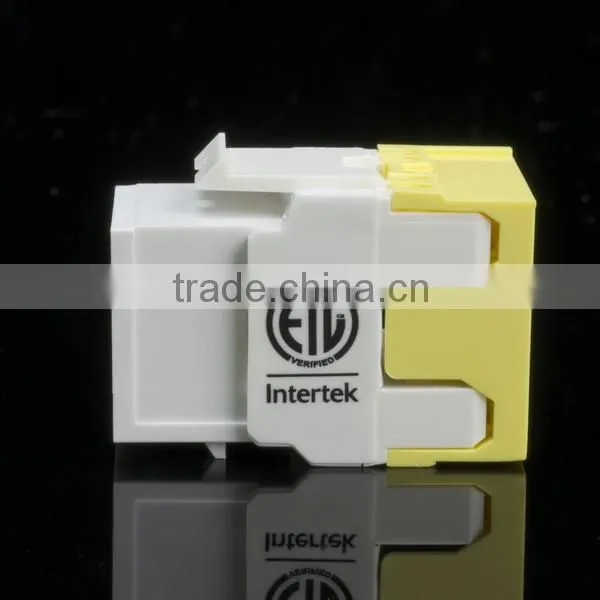 Cat 6A UL 180 Degree UTP 8P8C Connector Modular Keystone Jacks